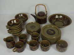 A large assortment of ceramics, including a David Lloyd Jones studio pottery part service in a