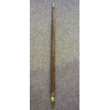 Ten assorted walking canes, including an unusual concealed snooker cue walking cane, a silver tipped