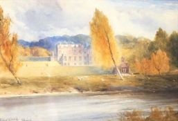 John Blair, Scottish (1849 - 1934),  Abbotsford,  watercolour, signed and titled LL: Abbotsford/