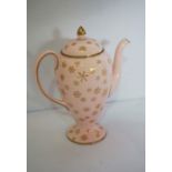A selection of assorted tea and coffee wares, including a Wedgwood pink ground coffee pot, sugar