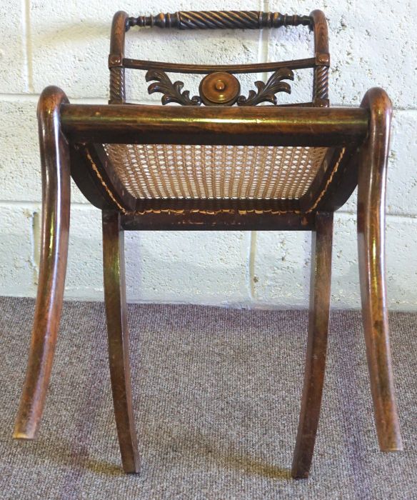 A set of six Regency simulated rosewood ‘Trafalgar’ dining chairs, early 19th century, each with a - Image 5 of 6