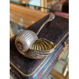 A Victorian novelty 'New Nautilus' sugar sifter, hallmarked Birmingham, 1901, by Cooper Brothers &