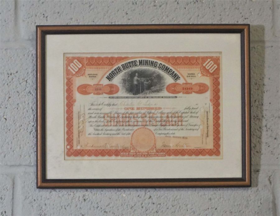 Ionian Bank Share Cetrificate, Specimen, framed; together with a small collection of old mining - Image 6 of 17