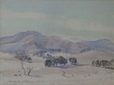 Harald Vike, Australian/ Norwegian (1906-1987), Dry season in the Outback, watercolour, signed an