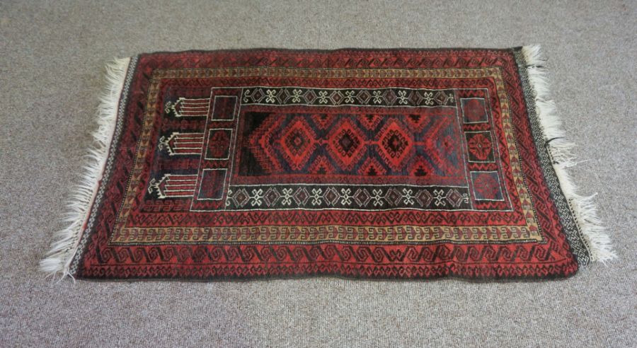 Three rugs, including a Caucasian wool runner, modern, 310cm x 84cm (3) - Image 9 of 11