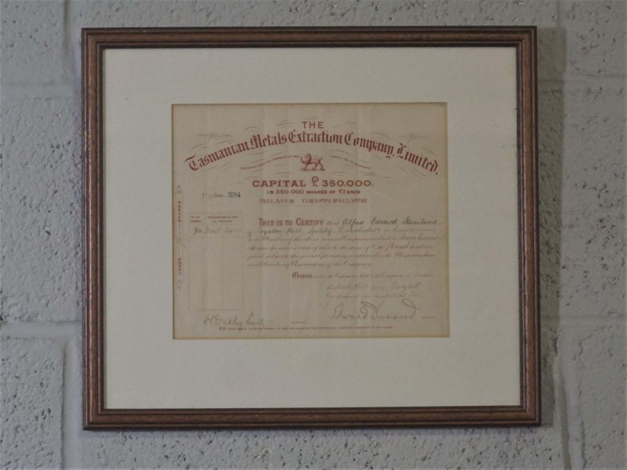 Ionian Bank Share Cetrificate, Specimen, framed; together with a small collection of old mining - Image 11 of 17