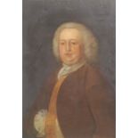 British School, 18th century, Portrait of a Gentleman, half length, wearing a wig, oil on canvas,