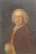 British School, 18th century, Portrait of a Gentleman, half length, wearing a wig, oil on canvas,