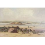 William C. Rushton, British, (1937-1966), The Shore, Crammond, oil on canvas, 30cm x 45cm,