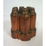 A rare Victorian 'Belgrave' copper jelly mould, marked 'Belgrave Registered Mould V10' and with