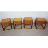 A set of four modern occasional tables, 58cm high, 50cm wide