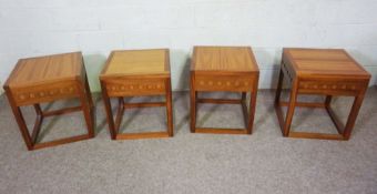 A set of four modern occasional tables, 58cm high, 50cm wide