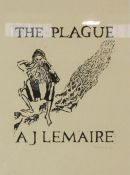 Angela Lemaire, Scottish Contemporary, "The Plague", A set of twelve wood cut and decorative prints,