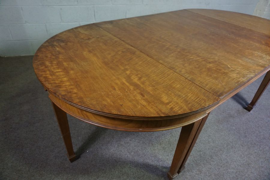 A vintage oak extending dining or serving table, (used as a textile cutting table a famous - Image 7 of 8