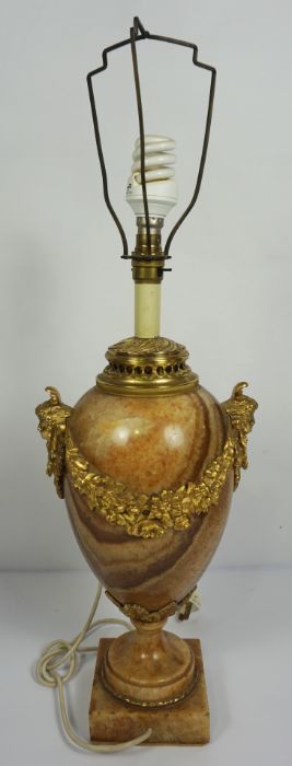 A pair of large Breccia marble and gilt brass vases, in the manner of Matthew Boulton, 19th century, - Image 4 of 16