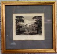 A collection of assorted decorative prints, including a view of Traquair House (14)
