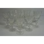 A large collection of table glassware, including wine goblets, tumblers etc (a lot)