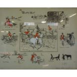Charles Johnstone Payne, British (aka. SNAFFLES), A Point to Point, coloured print, signed in