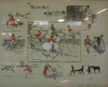 Charles Johnstone Payne, British (aka. SNAFFLES), A Point to Point, coloured print, signed in