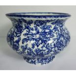 A large Keeling Losol Ware 'Cavendish' planter or jardiniere, with underglaze blue decoration,