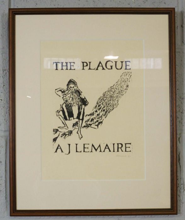 Angela Lemaire, Scottish Contemporary, "The Plague", A set of twelve wood cut and decorative prints, - Image 2 of 27