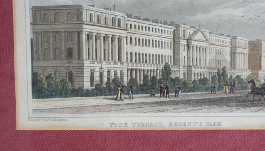 Four pictures, including a print of York Terrace, Regent's Park, and three similar (4) - Image 10 of 11