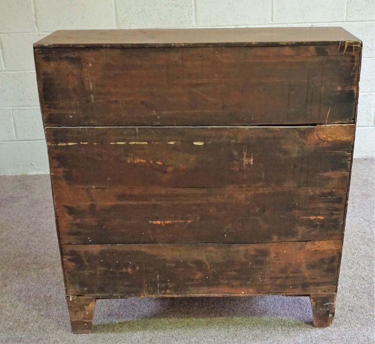 A George III mahogany bureau, late 18th century, with a fall front opening to reveal a fitted - Image 10 of 10