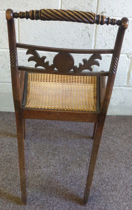 A set of six Regency simulated rosewood ‘Trafalgar’ dining chairs, early 19th century, each with a - Bild 6 aus 6