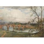 Tom Scott, Scottish (1854-1927), The Tweed at Kelso Bridge, watercolour, signed LR: Tom Scott 1902,ÿ