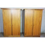 Two mahogany veneered cabinets, circa 2000, probably by Hands of Wycombe, manner of William Russell,