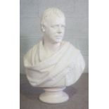 After Sir Francis Chantrey,  Portrait bust of Sir Walter Scott, (1771-1832) Plaster copy, 80cm
