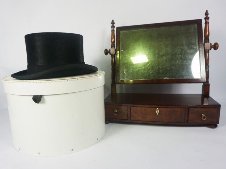 A 19th century mahogany swing toilet mirror, with three drawers, 48cm high, 47cm wide; together with - Image 2 of 9