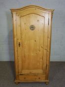 A French vintage pine cupboard, 189cm high, 90cm wide