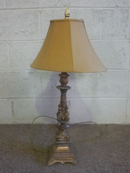 A Baroque style table lamp, modern; together with assorted items including two terracotta jugs, a - Image 2 of 16