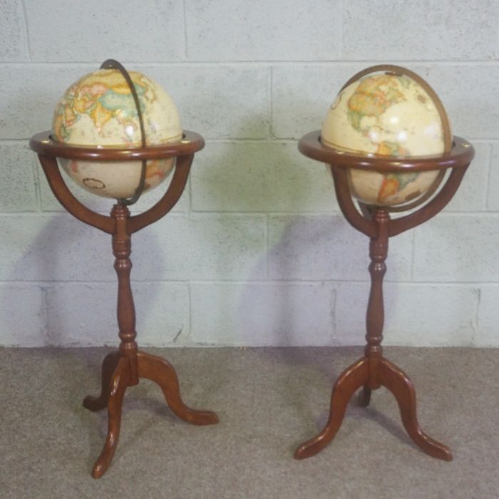 A pair of modern ‘Replogle’ World Map Series 12 inch terrestrial globes, on library stands, 100cm - Image 5 of 8