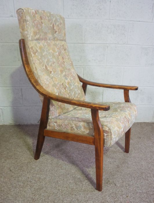 An upholstered armchair, with bentwood beech framed arms, and five other chairs (6) - Image 10 of 14