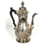 A Fine William IV silver coffee pot, hallmarked London 1816, makers mark probably John Linnit, of