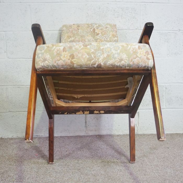 An upholstered armchair, with bentwood beech framed arms, and five other chairs (6) - Image 12 of 14