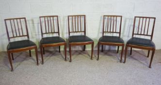 A group of assorted dining chairs, including two provincial George III style dining chairs with