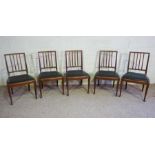 A group of assorted dining chairs, including two provincial George III style dining chairs with