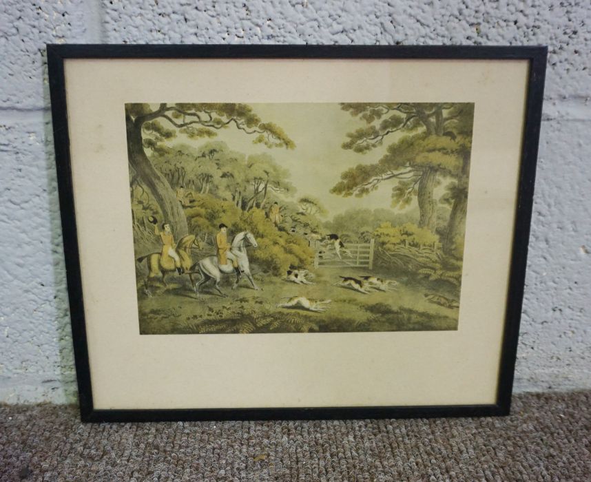 Three hunting prints, vintage, 16cm x 22cm (3) - Image 8 of 10