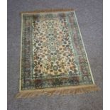 Four rugs, including a large modern wool Mahal type carpet, mid 20th century, 360cm XV 270cm;and