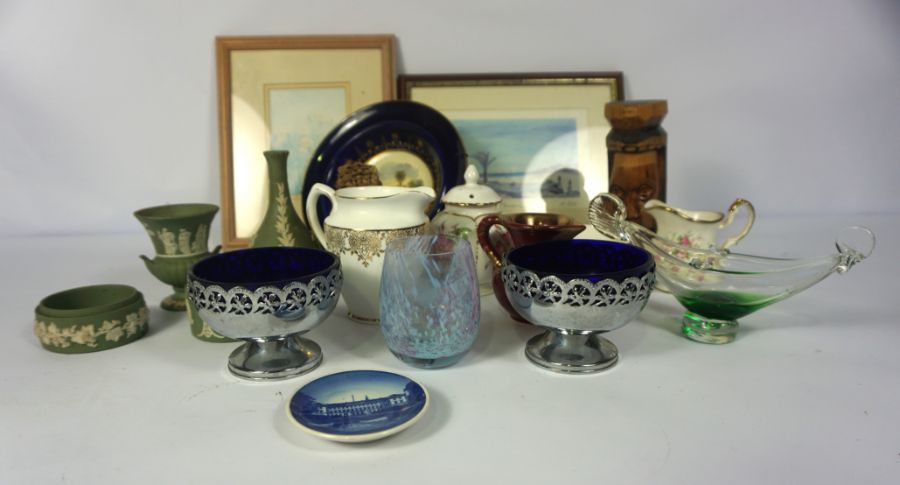 A large assortment of ceramics and glass, including Wedgwood green jasperware and assorted - Image 2 of 2