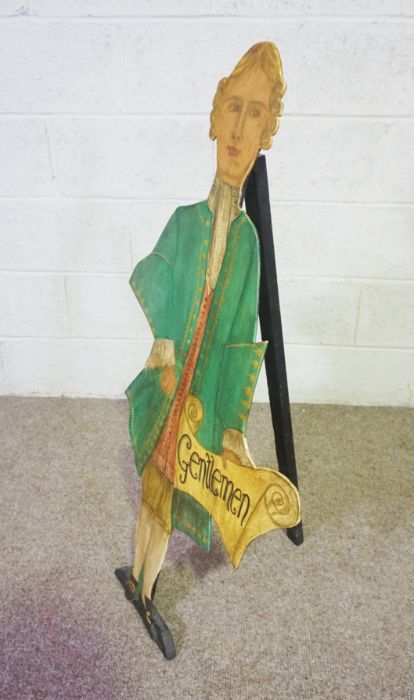 A pair of decorative ‘Companion’ figural Lady and Gentleman signs, painted in 17th century dress, - Image 7 of 7