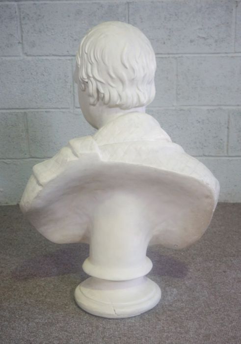 After Sir Francis Chantrey,  Portrait bust of Sir Walter Scott, (1771-1832) Plaster copy, 80cm - Image 5 of 5