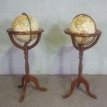 A pair of modern ‘Replogle’ World Map Series 12 inch terrestrial globes, on library stands, 100cm