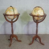 A pair of modern ‘Replogle’ World Map Series 12 inch terrestrial globes, on library stands, 100cm