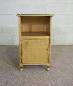 Four small occasional tables including a nest of tables and a gold painted bedside cabinet (5)