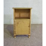 Four small occasional tables including a nest of tables and a gold painted bedside cabinet (5)