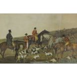 Three hunting prints, vintage, 16cm x 22cm (3)
